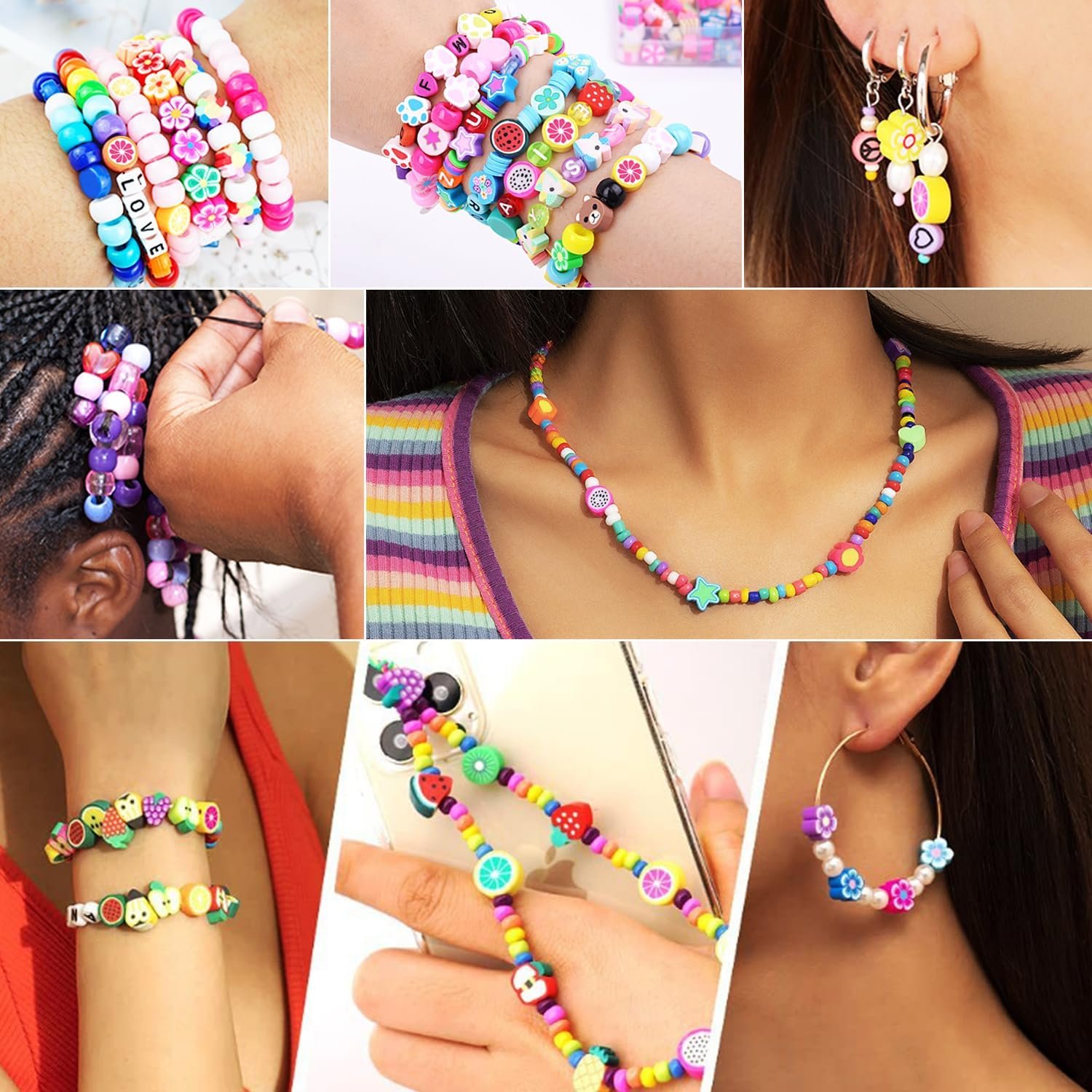 1000PCS Polymer Clay Beads Bracelet Making kit, - Image 6