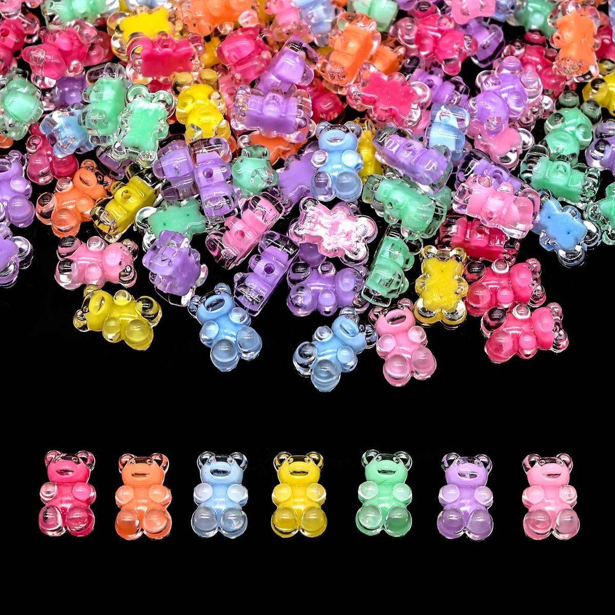 200g+ Candy Kandi Beads for Jewelry Making Bracelet Key Chains (Mixed II) - Image 6
