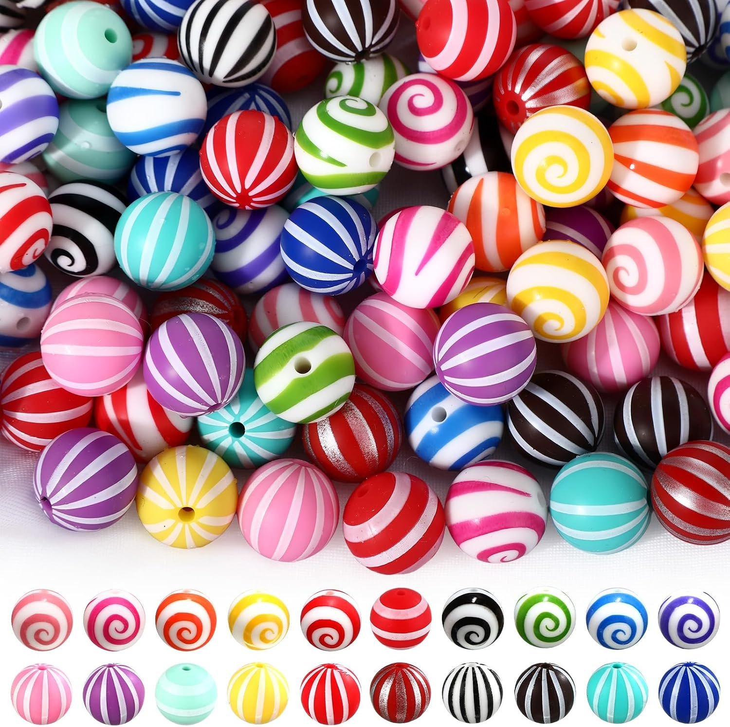 Ferreve 120 Pcs 15mm Silicone Beads Bulk Flower Silicone Beads - Image 5