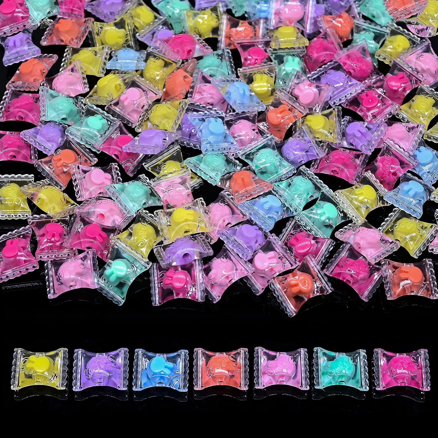 200g+ Candy Kandi Beads for Jewelry Making Bracelet Key Chains (Mixed II) - Image 17