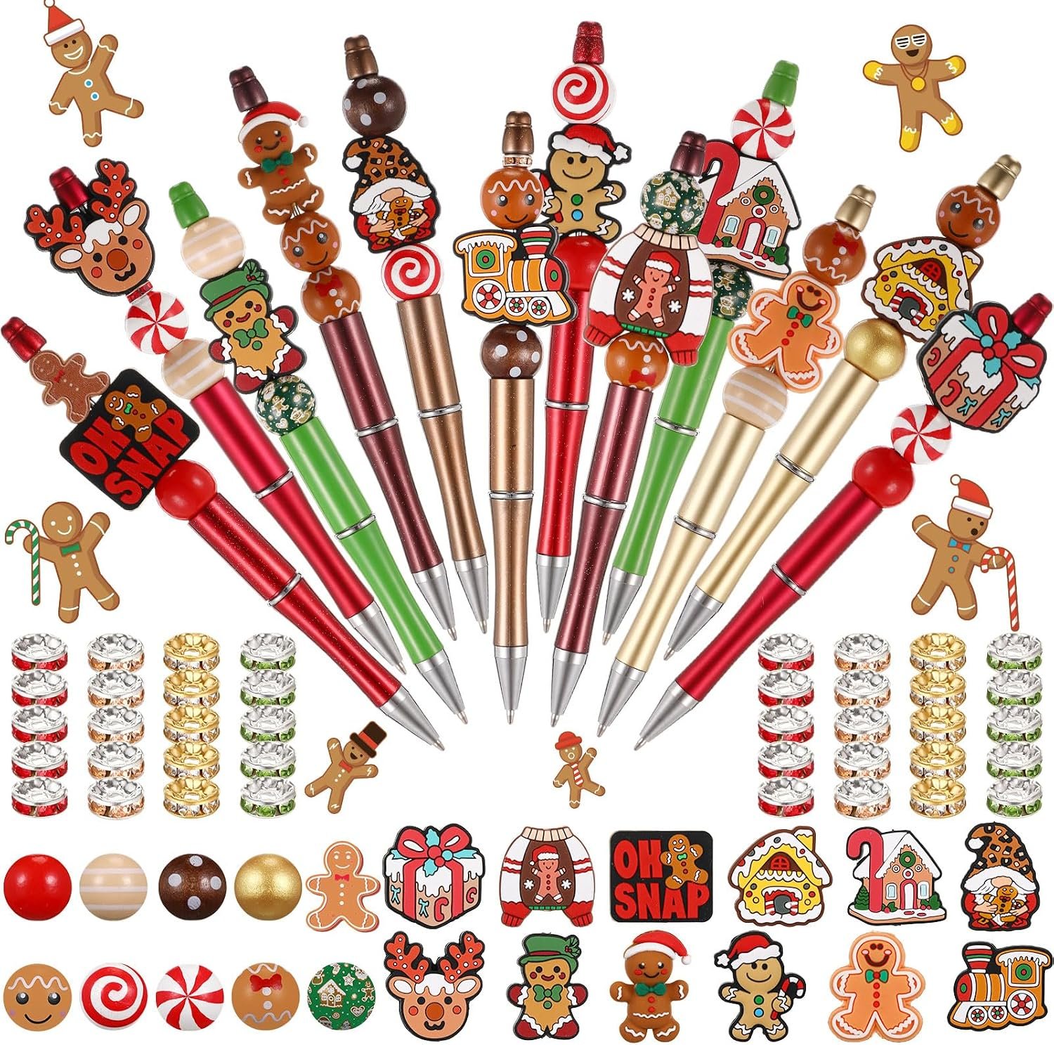 Geyee 12 Set Beadable Pens DIY Bead Pens, Multicolor, Cow - Image 3