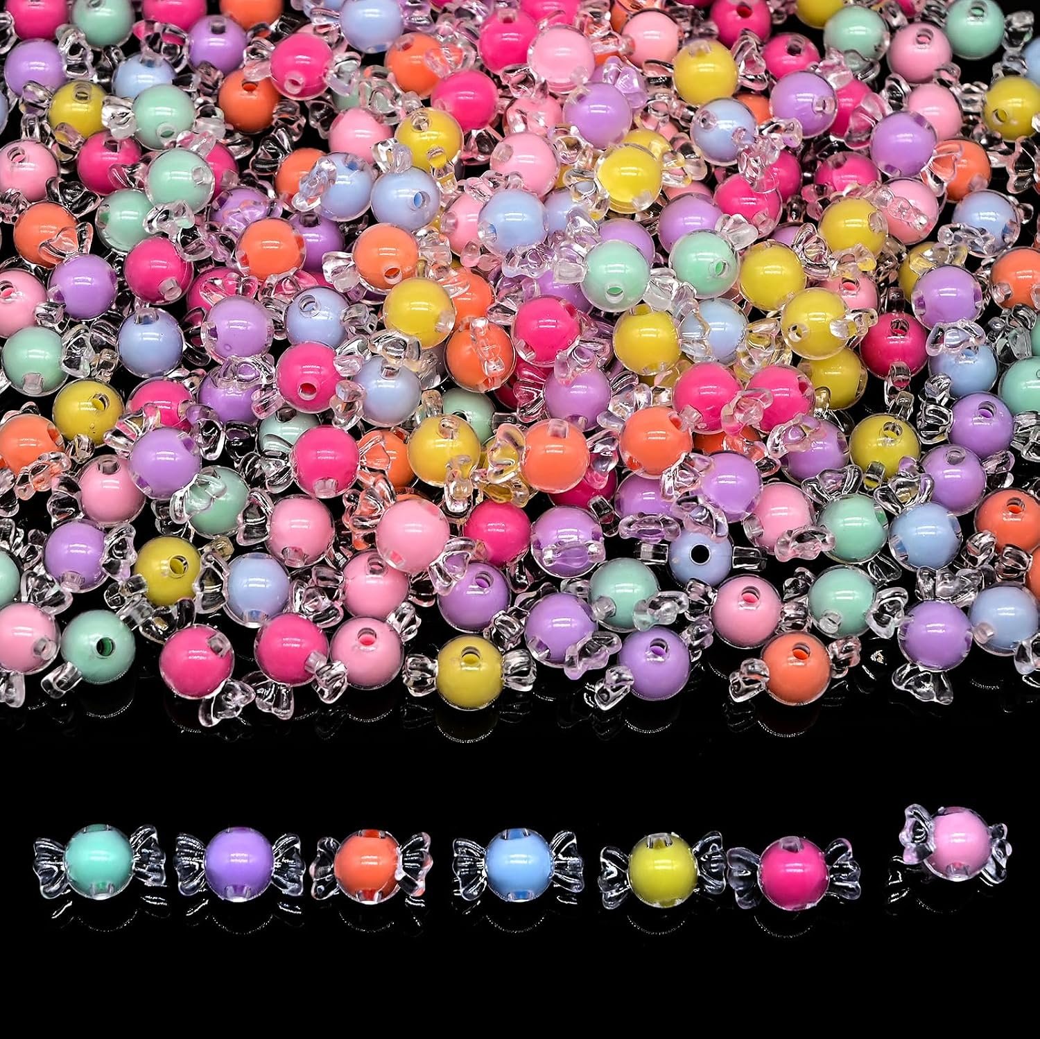 200g+ Candy Kandi Beads for Jewelry Making Bracelet Key Chains (Mixed II) - Image 18
