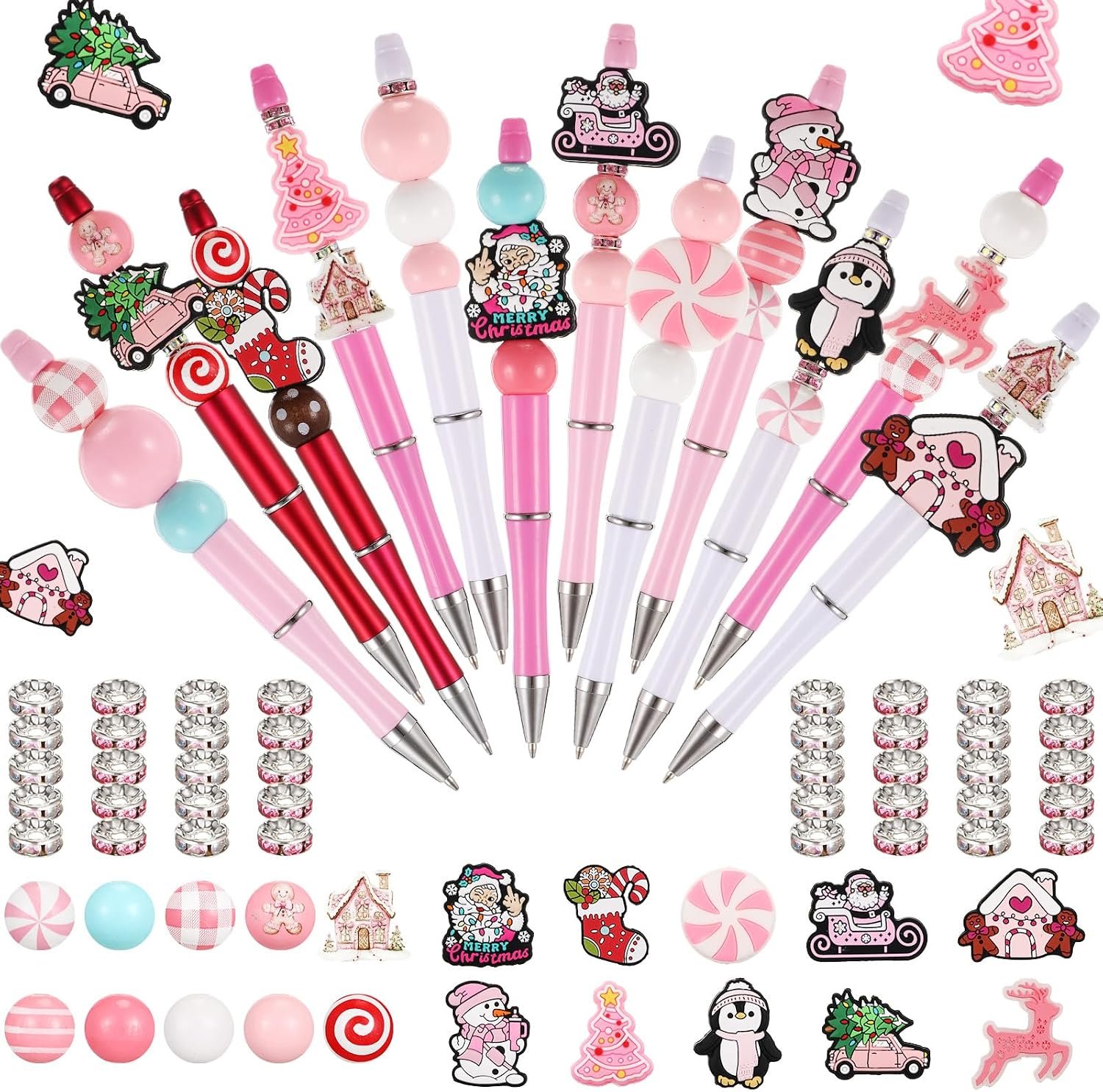 Geyee 12 Set Beadable Pens DIY Bead Pens, Multicolor, Cow - Image 9