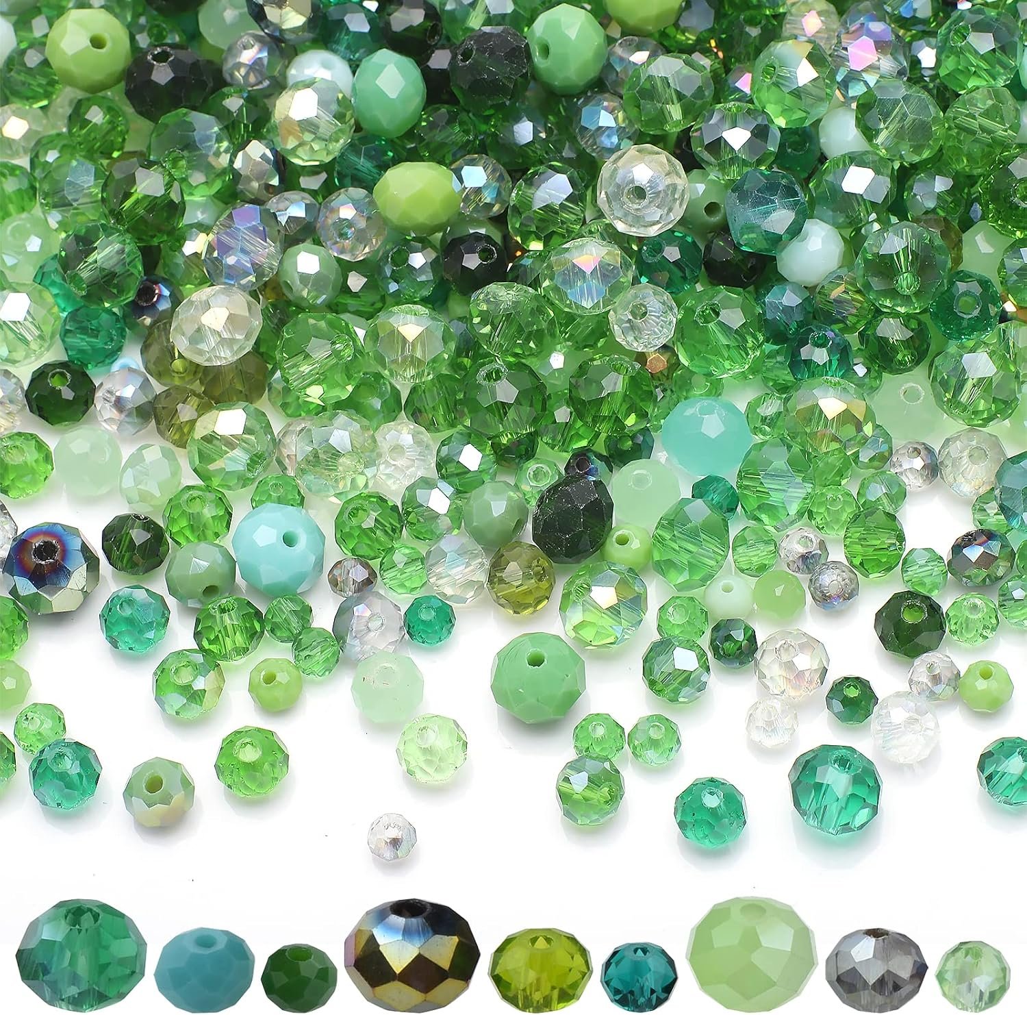 Faceted Rondelle Glass Beads for Jewelry Making, Brown Series - Image 9