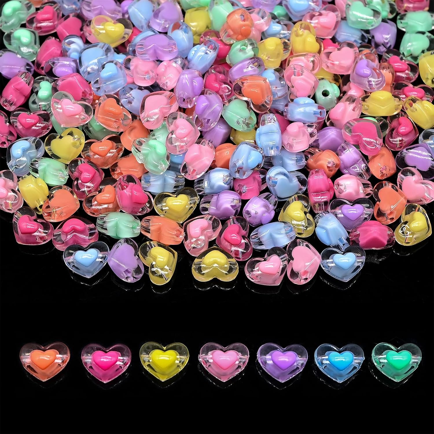 200g+ Candy Kandi Beads for Jewelry Making Bracelet Key Chains (Mixed II) - Image 2