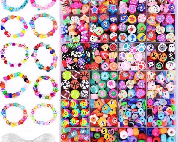 1000PCS Polymer Clay Beads Bracelet Making kit,