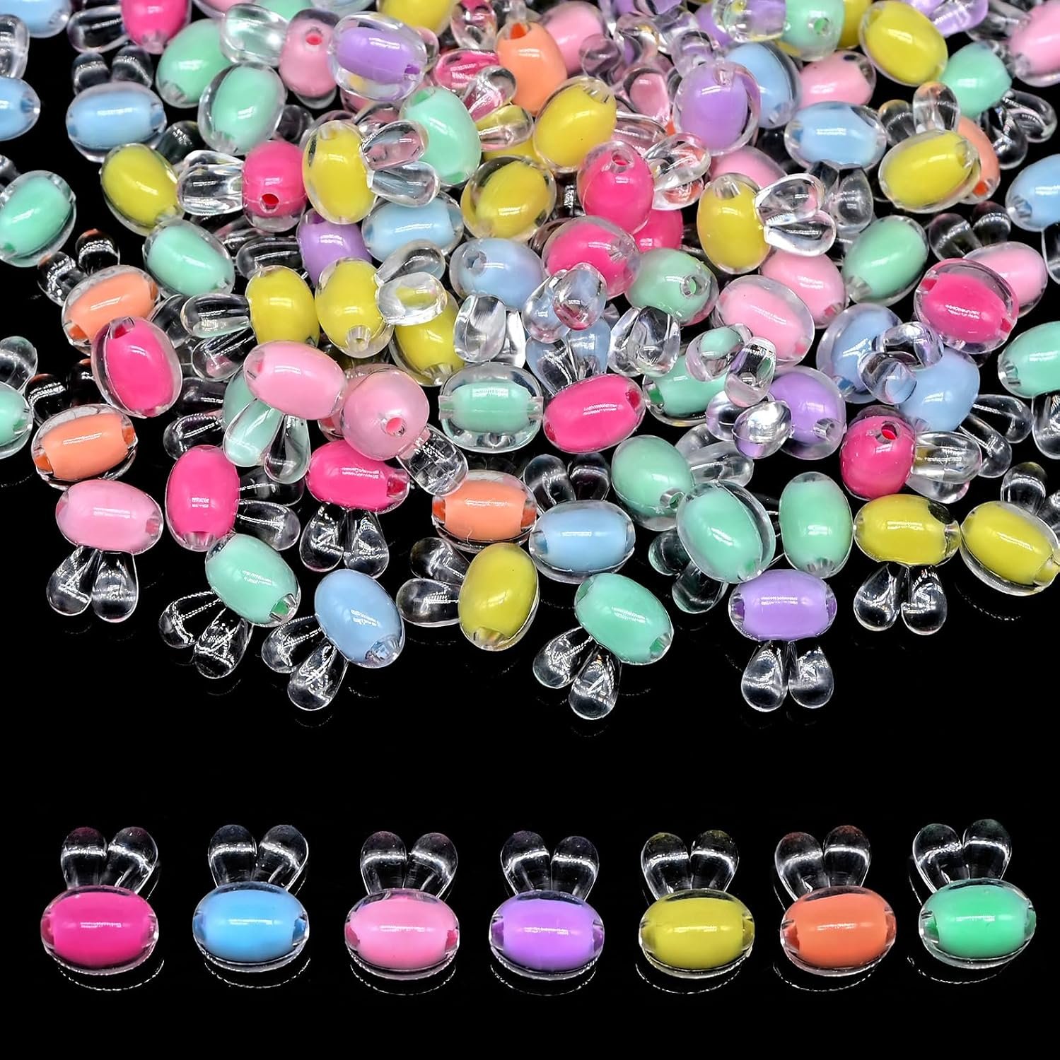 200g+ Candy Kandi Beads for Jewelry Making Bracelet Key Chains (Mixed II) - Image 8