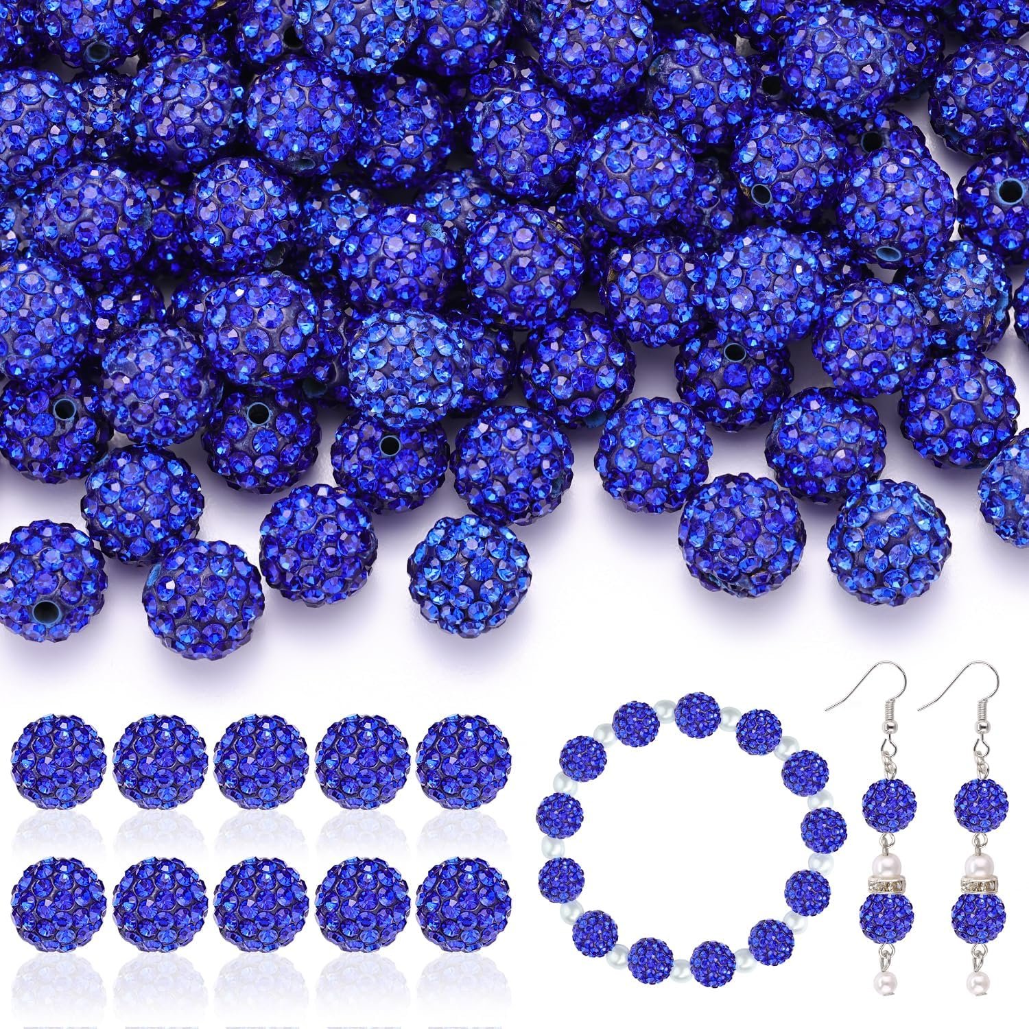 105pcs 10mm Rhinestone Beads for Jewelry Making - Image 31