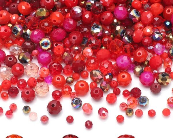 Faceted Rondelle Glass Beads for Jewelry Making, Brown Series