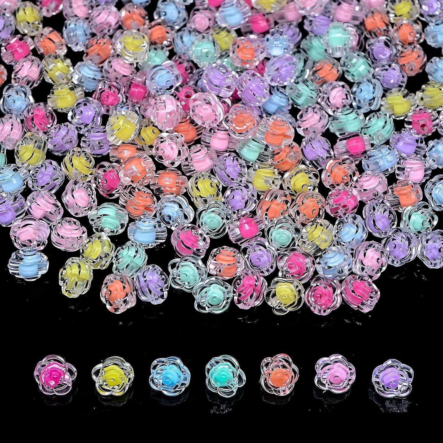 200g+ Candy Kandi Beads for Jewelry Making Bracelet Key Chains (Mixed II) - Image 4