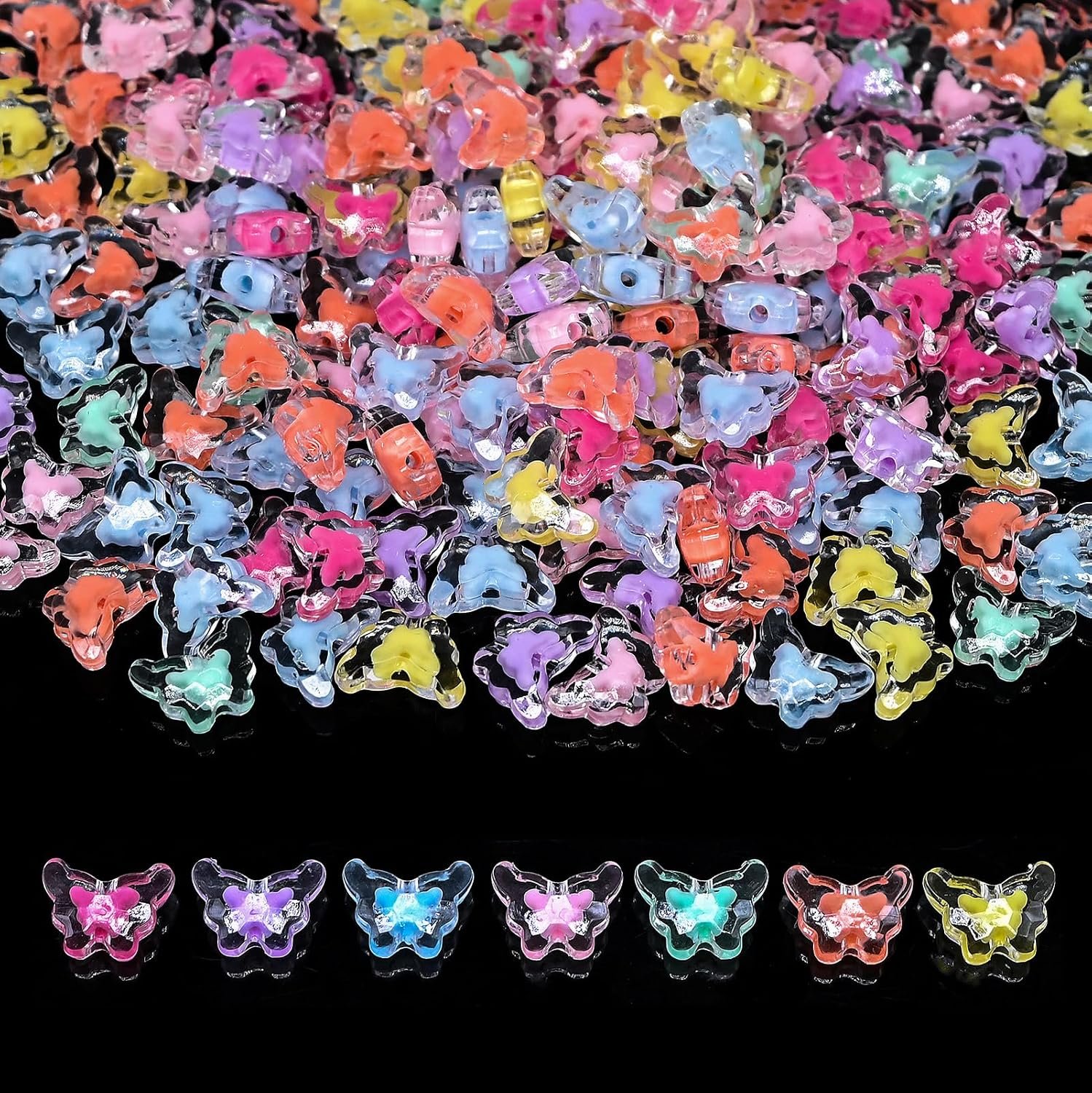 200g+ Candy Kandi Beads for Jewelry Making Bracelet Key Chains (Mixed II) - Image 3