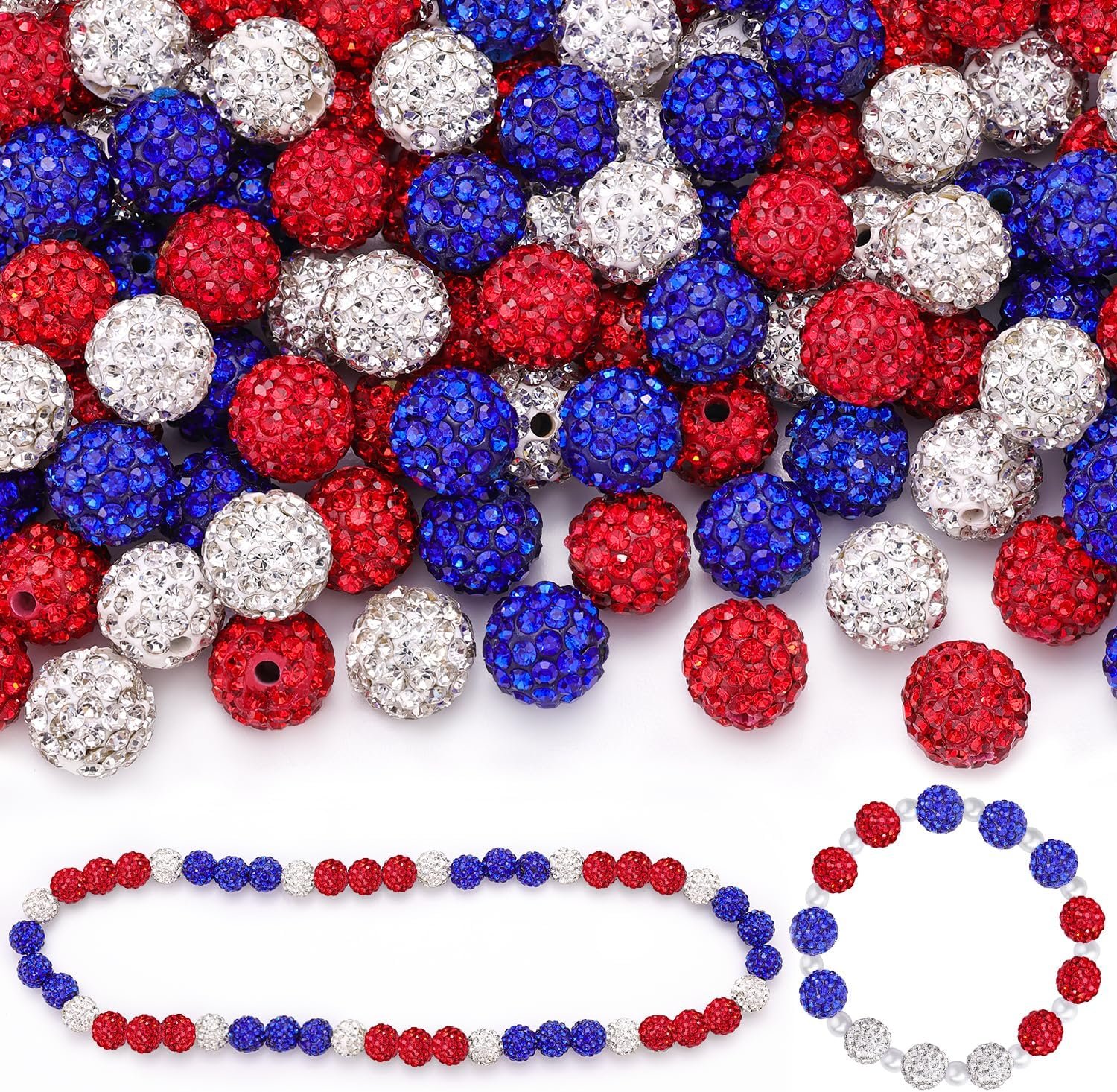 105pcs 10mm Rhinestone Beads for Jewelry Making - Image 36