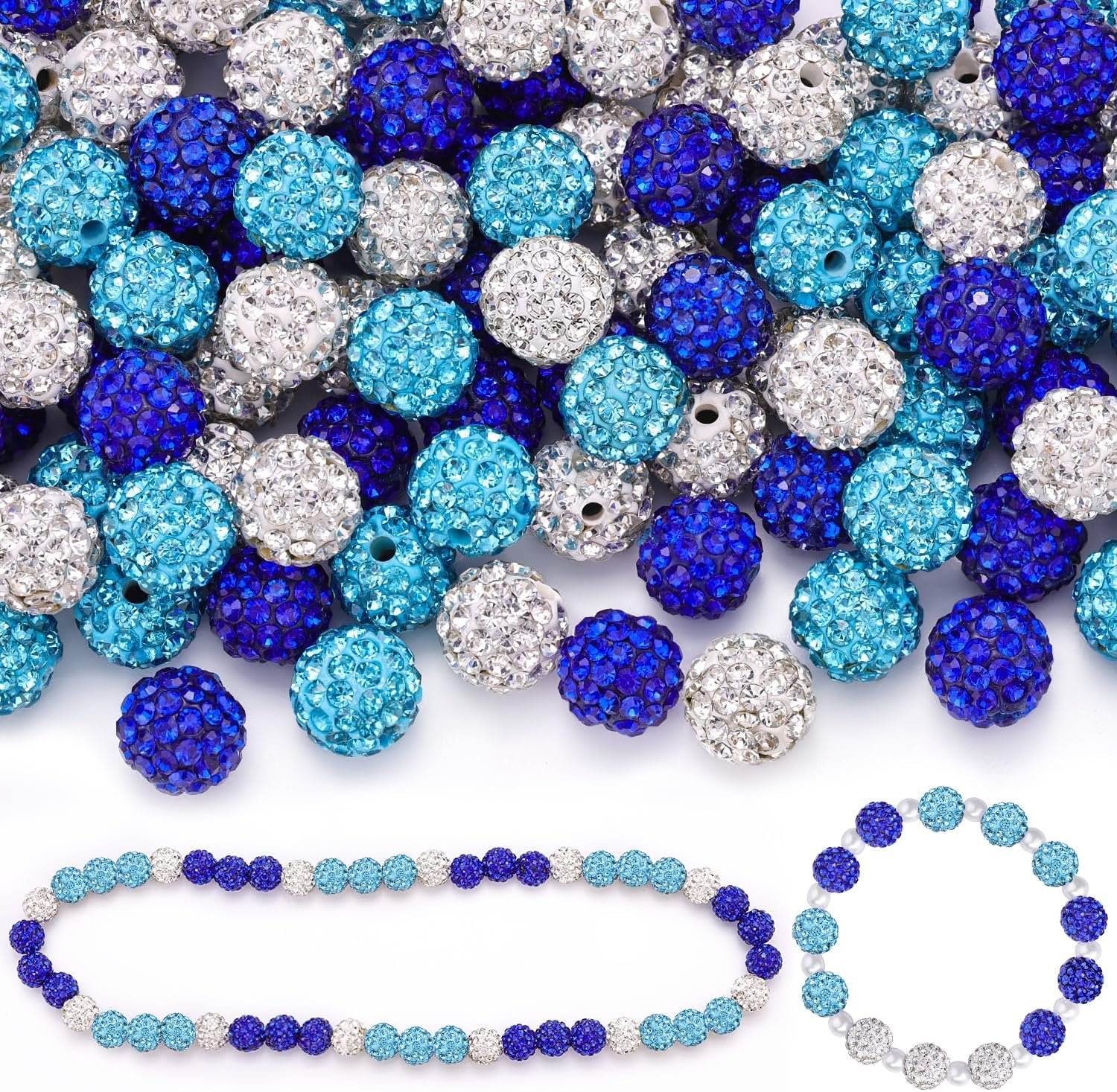 105pcs 10mm Rhinestone Beads for Jewelry Making - Image 40