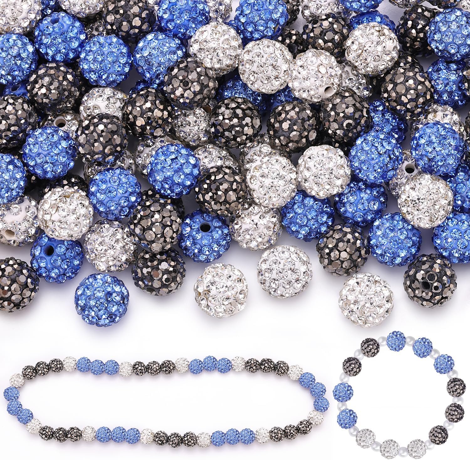 105pcs 10mm Rhinestone Beads for Jewelry Making - Image 27