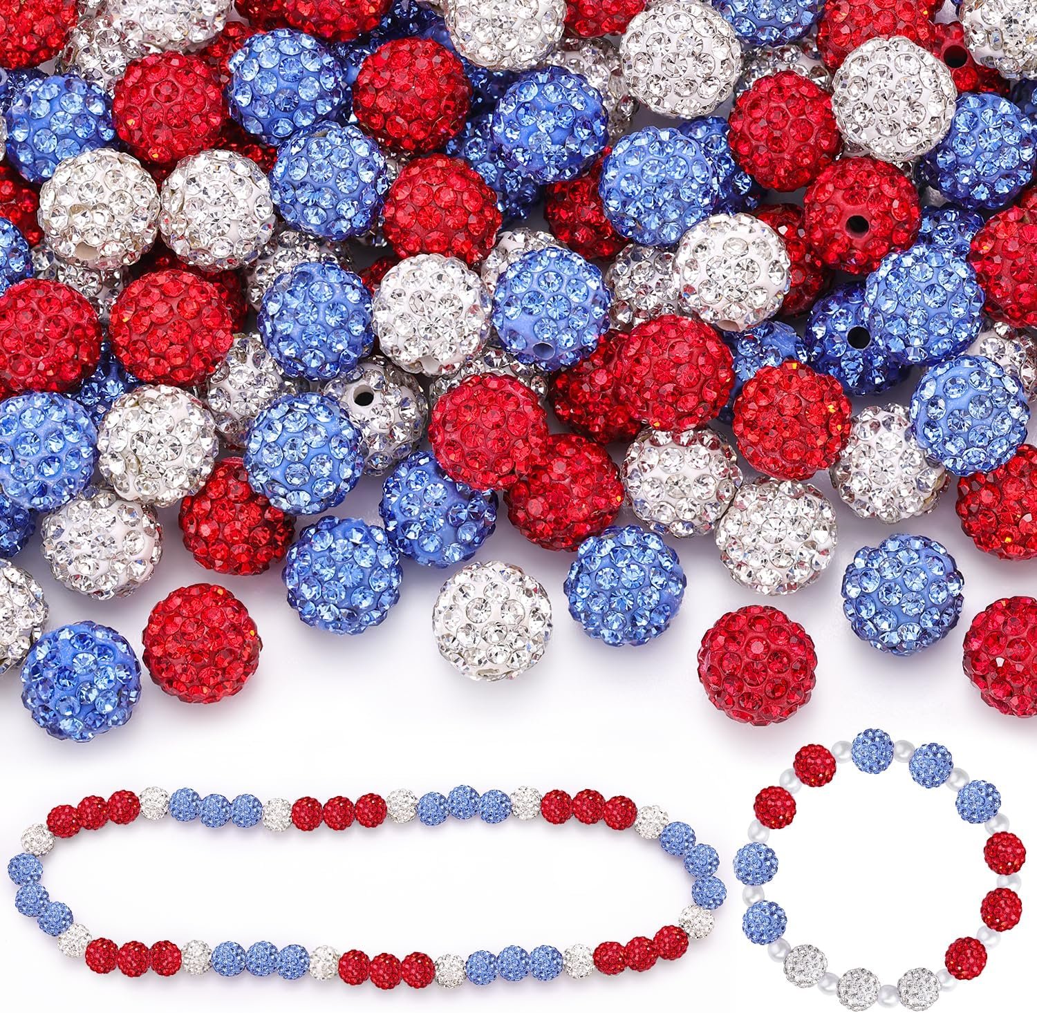 105pcs 10mm Rhinestone Beads for Jewelry Making - Image 21