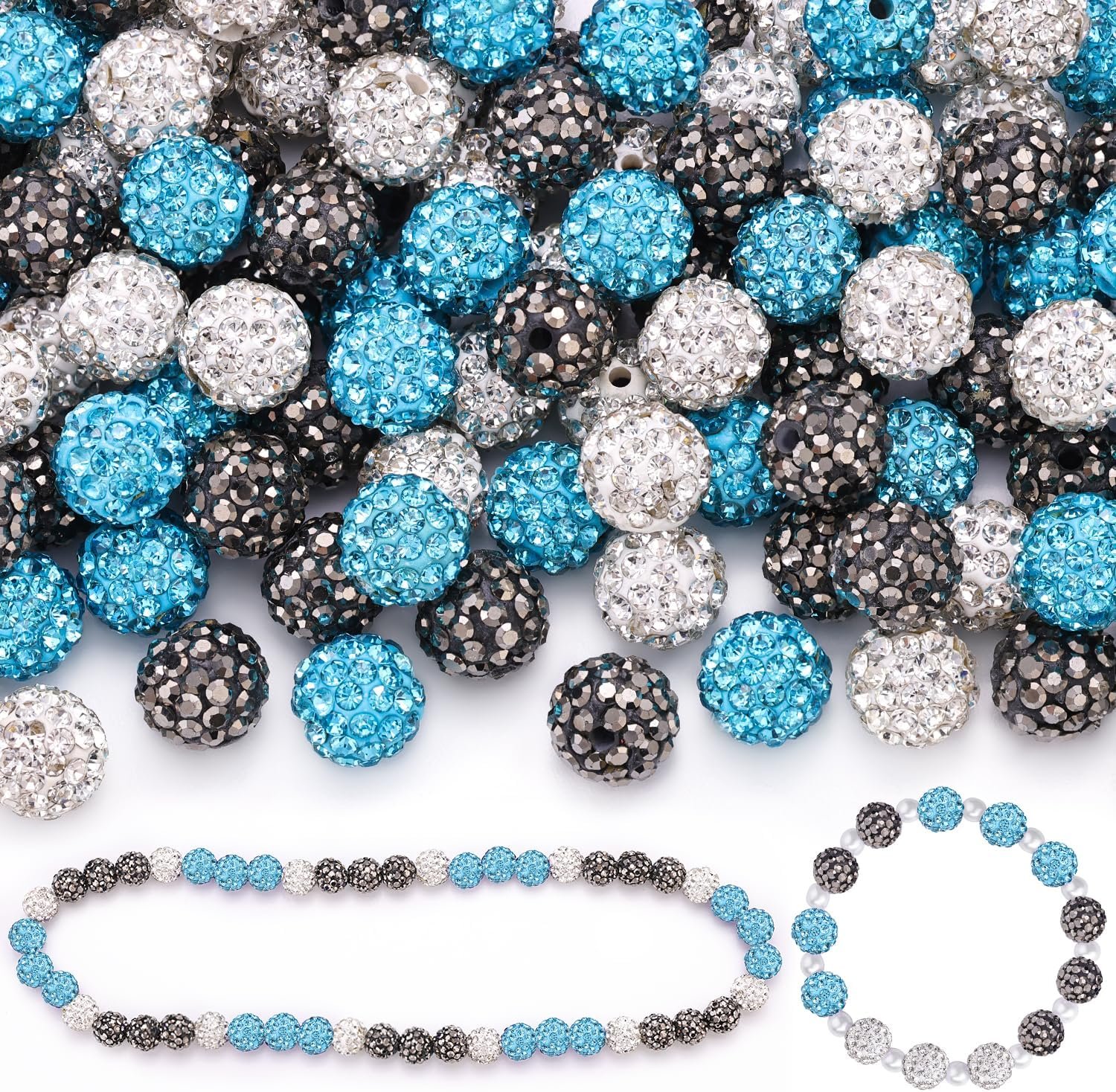 105pcs 10mm Rhinestone Beads for Jewelry Making - Image 23