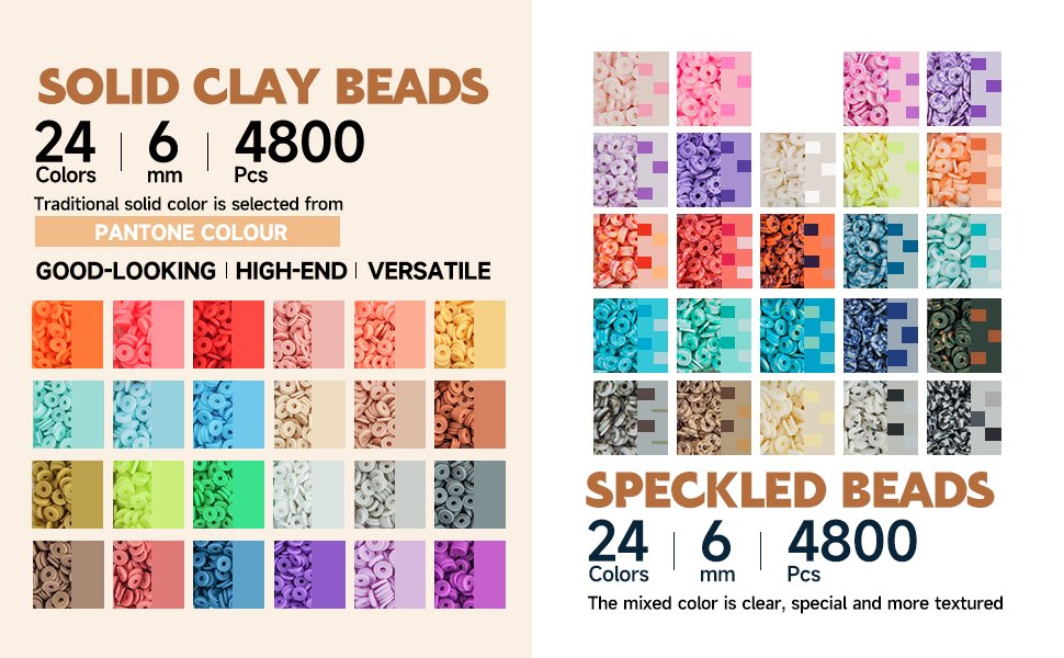 clay beads kit 2 style 9600pcs